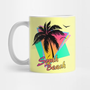 South Beach Cool 80s Sunset Mug